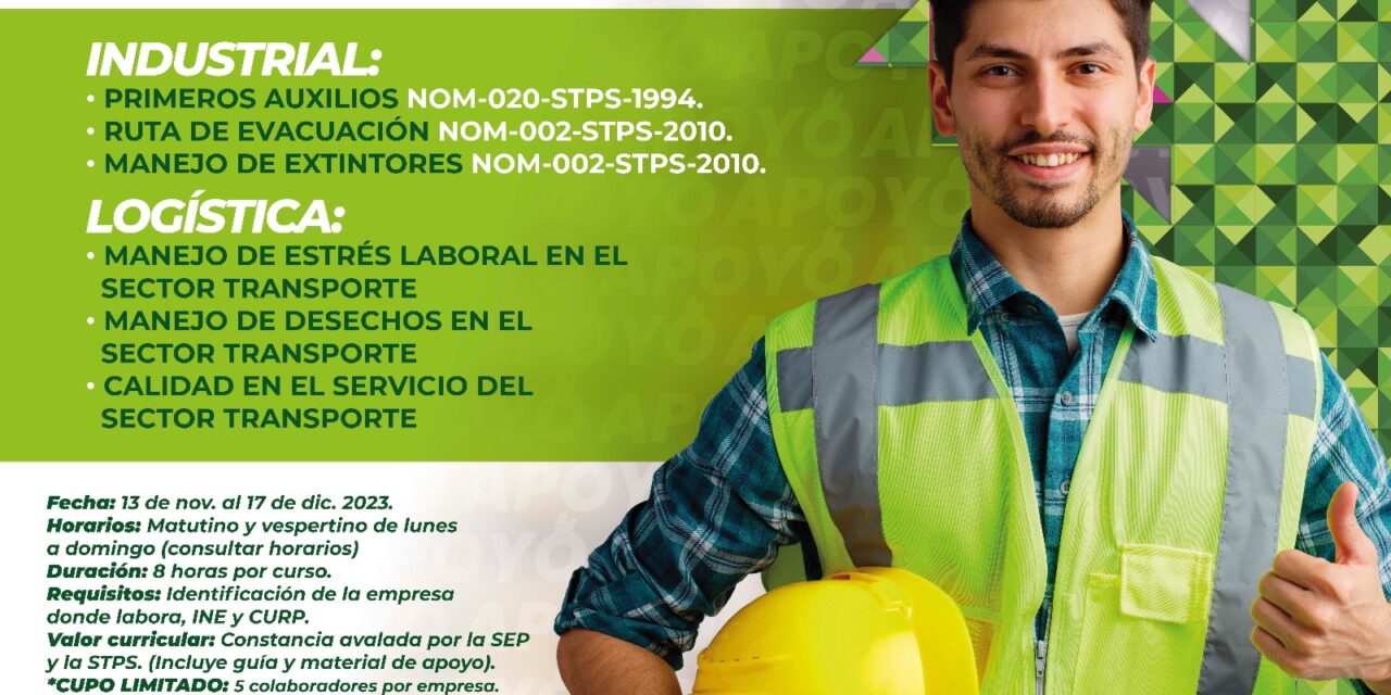 AVANZA ESTADO EN CAPACITACIÓN A TRABAJADORES DE LA ZONA INDUSTRIAL