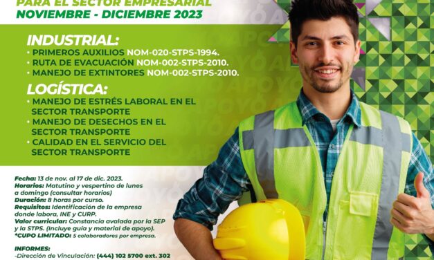 AVANZA ESTADO EN CAPACITACIÓN A TRABAJADORES DE LA ZONA INDUSTRIAL