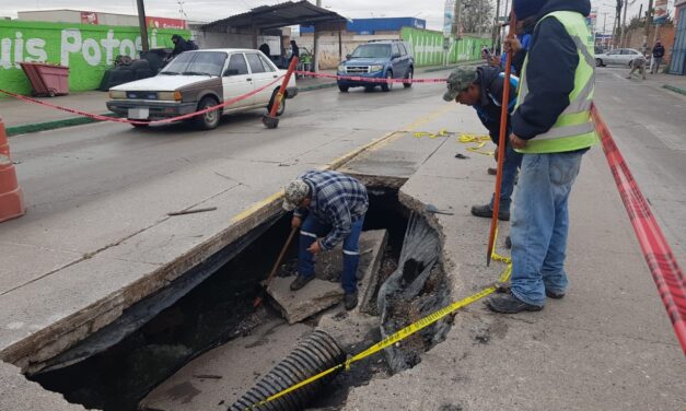 AYUNTAMIENTO DE SOLEDAD ACTÚA EN SOCAVÓN REGISTRADO EN AVENIDA SAN PEDRO