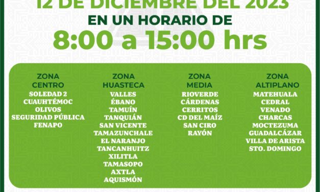 OFICINAS RECAUDADORAS BRINDARÁN SERVICIO ESTE 12 DE DICIEMBRE