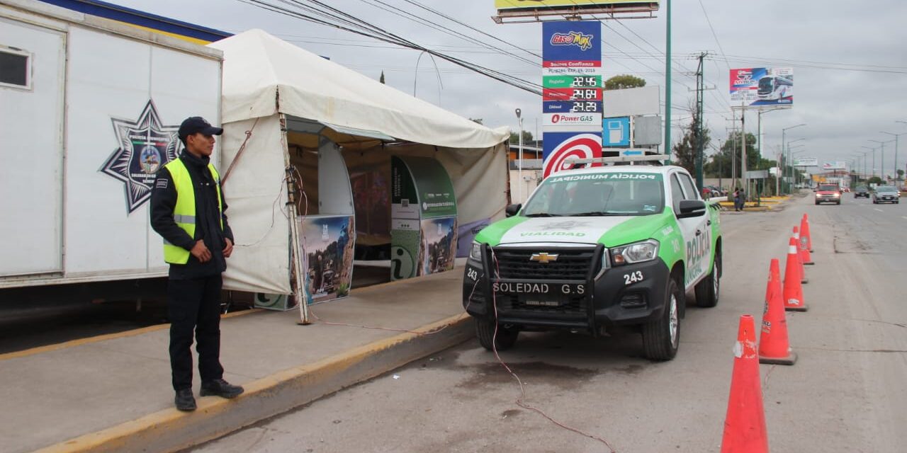 TRÁNSITO Y POLICÍA VIAL DE SOLEDAD CONCLUYÓ CON MÁS DE 40 ATENCIONES EN MÓDULO «BIENVENIDO PAISANO»