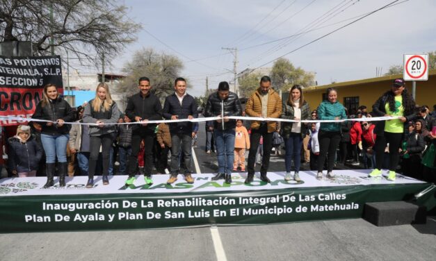 MÁS SEGURIDAD CON RENOVACIÓN DE CALLES Y ALUMBRADO EN MATEHUALA