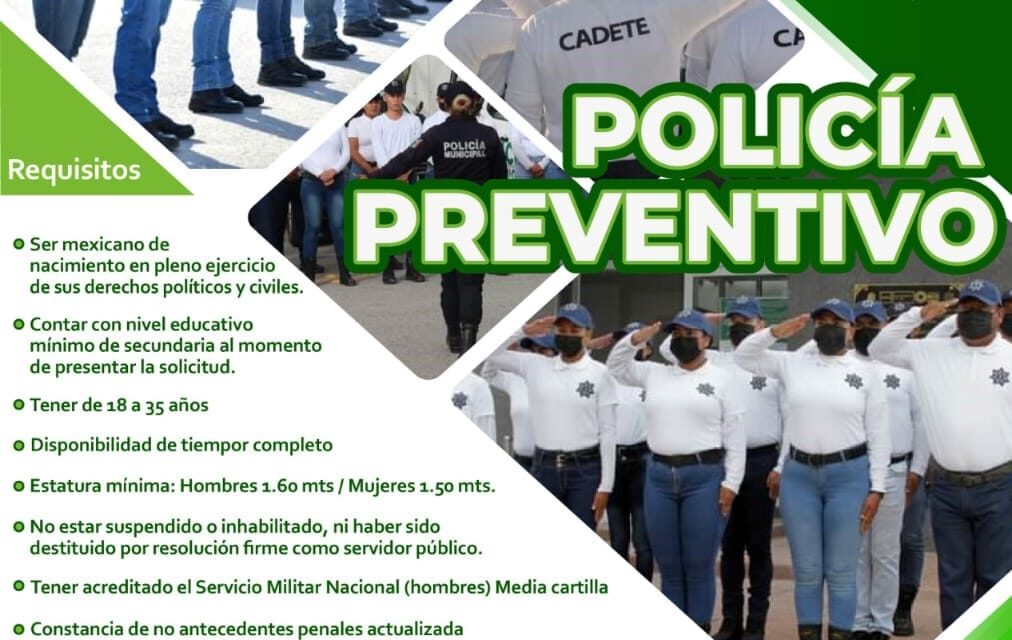 SE FORTALECE CONVOCATORIA PARA RECLUTAMIENTO DE NUEVOS POLICÍAS EN SOLEDAD DE G. S.