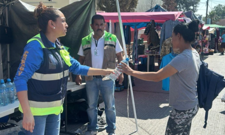 PROTECCIÓN CIVIL DE SOLEDAD INSTALA MÓDULOS DE HIDRATACIÓN Y TRANSMITE MEDIDAS PREVENTIVAS